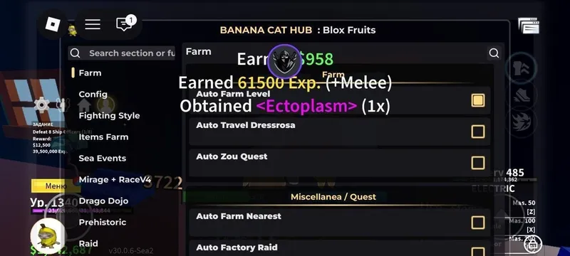 A good Blox Fruit script with auto-farming and many other useful features. - Blox Fruits script preview