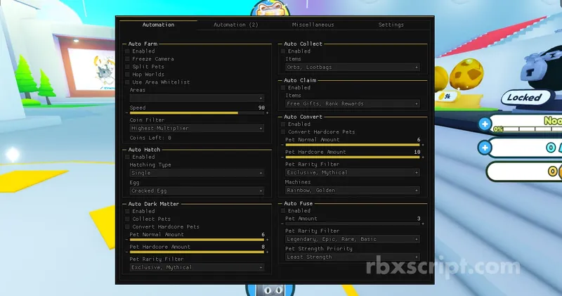 Pet Simulator X: Auto Farm, Auto Collect, Auto Hatch - Pet Simulator X script preview