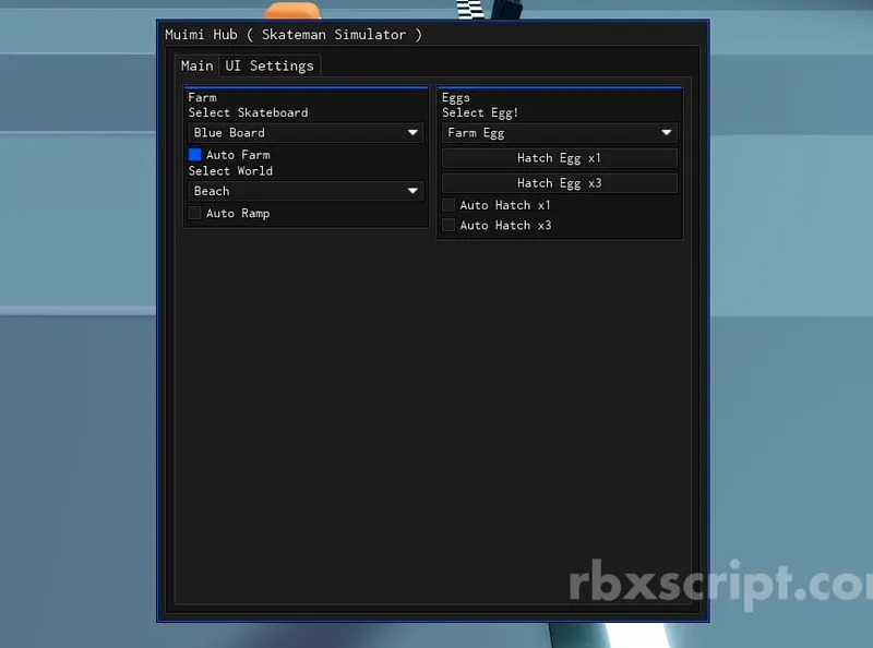 Skateman Simulator: Auto Farm, Auto Hatch, Auto Ramp - Skateman Simulator script preview