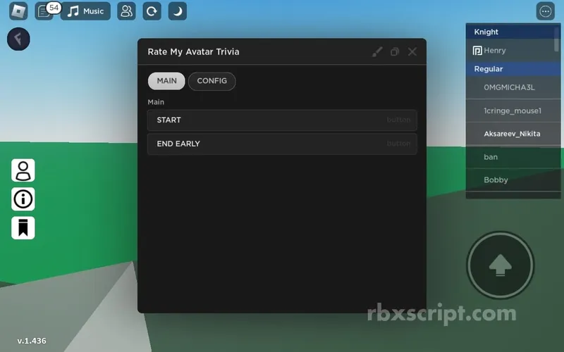 Rate My Avatar: Start, End Early Mobile Script - Rate My Avatar script preview