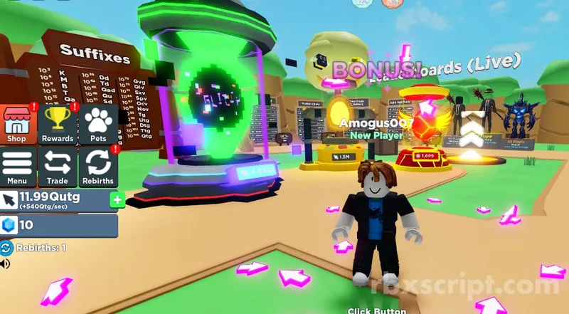 Clicker Simulator: Infinite Money - Clicker Simulator script preview