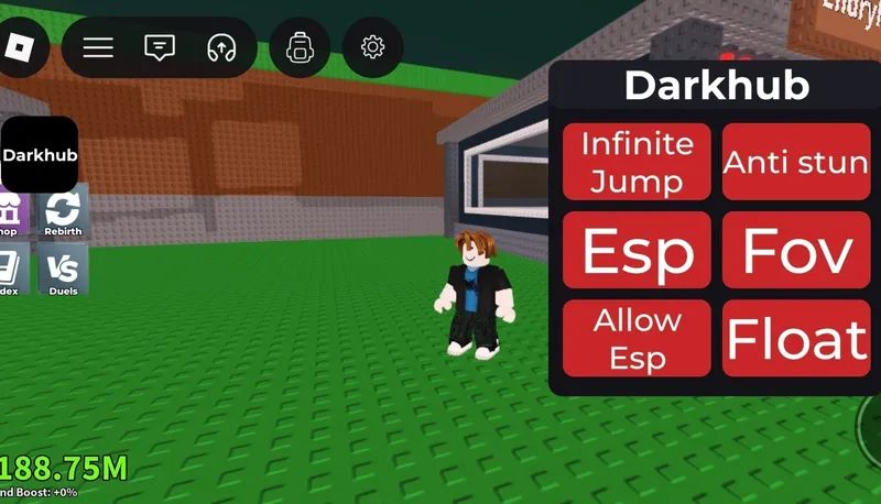 Script with: • lnfinite Jump • Anti Stun • Esp Players • Fov • Allow Esp • Float - Steal a Brainrot script preview