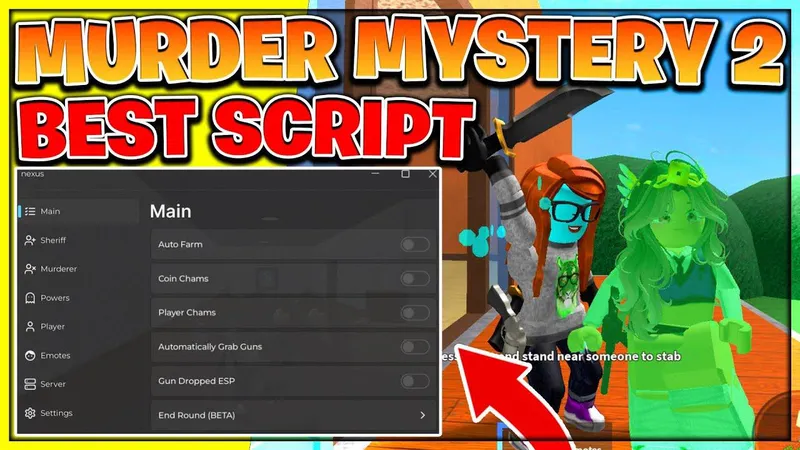 Auto-Farm Coins: Automatically collects coins with a 3-minute optimized loading cycle. Kill Aura / Auto-Kill: Instantly eliminates players when playing as the Murderer. Player ESP: Full visual highl - Murder Mystery 2 script preview