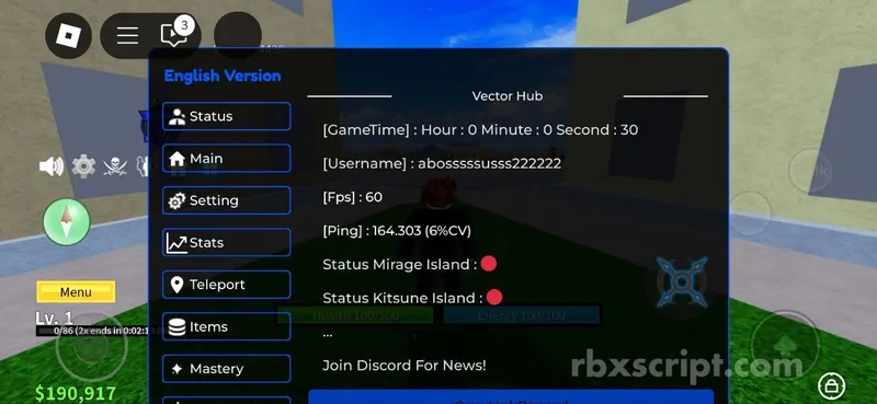 Blox Fruits: Auto Quest, Auto Farm, Auto Skill - Blox Fruits script preview