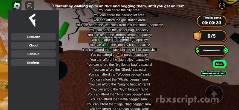 beg to escape poverty: Inf Money - beg to escape poverty script preview