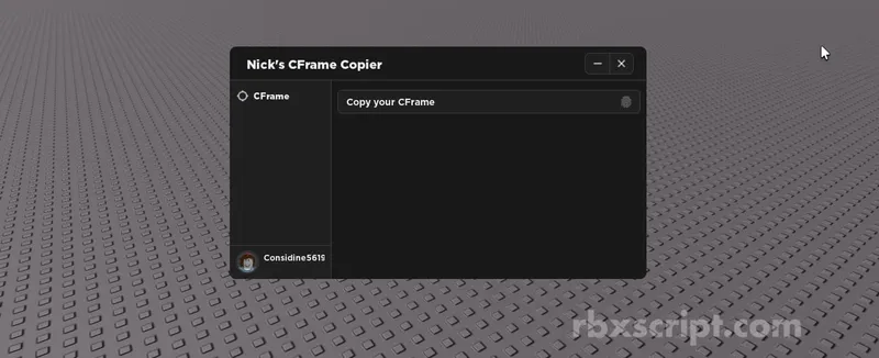 Universal Utility CFrame Copier - Universal script preview