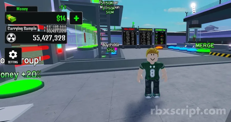 Zombie Merge Tycoon: Auto Collect Samples - Zombie Merge Tycoon script preview