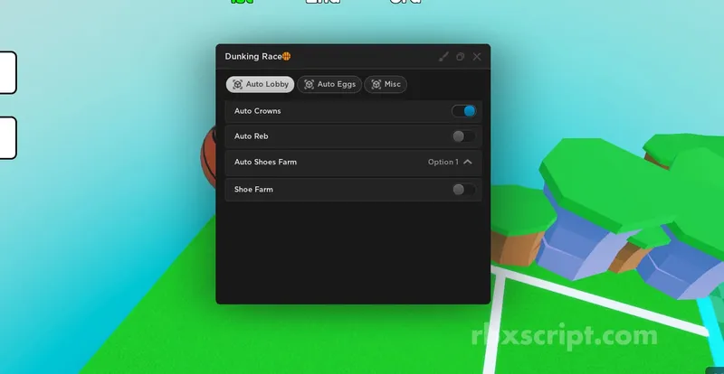 Dunking Race: Auto Crowns Farm, Auto Shoes Farm, Auto Eggs - Dunking Race script preview