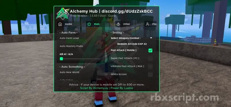 Blox Fruits: Auto Skills, Auto Farm Level, Auto Saber - Blox Fruits script preview