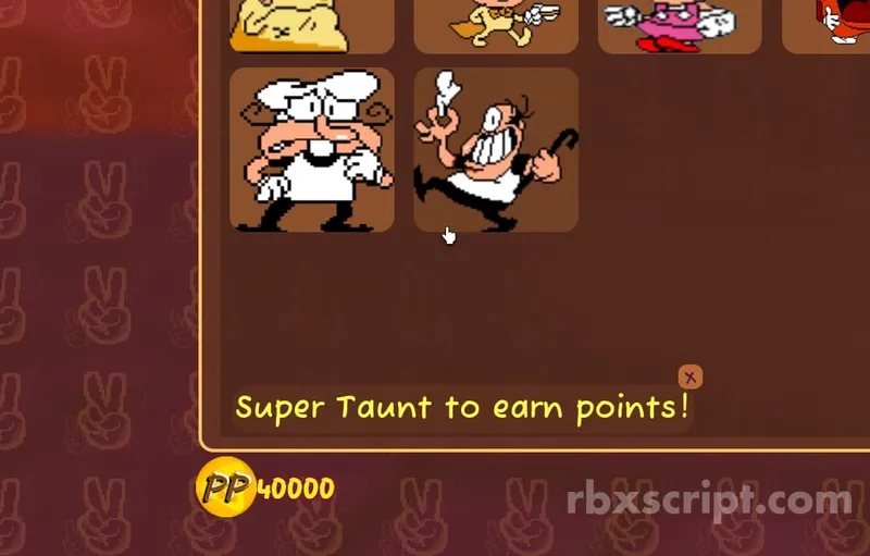 Pizza Tower Taunting Sim: Get alot of points for free - Pizza Tower Taunting Sim script preview