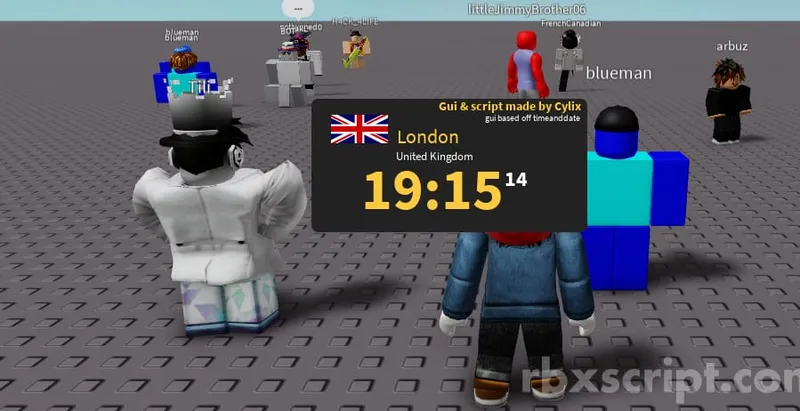 Universal UK current time - Universal script preview