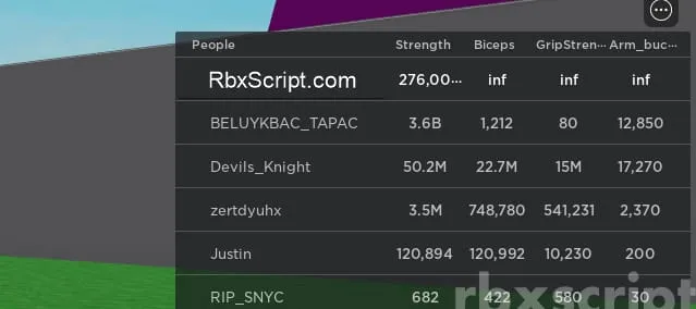 arm wrestling simulator: Inf Cash, Inf Biceps - arm wrestling simulator script preview