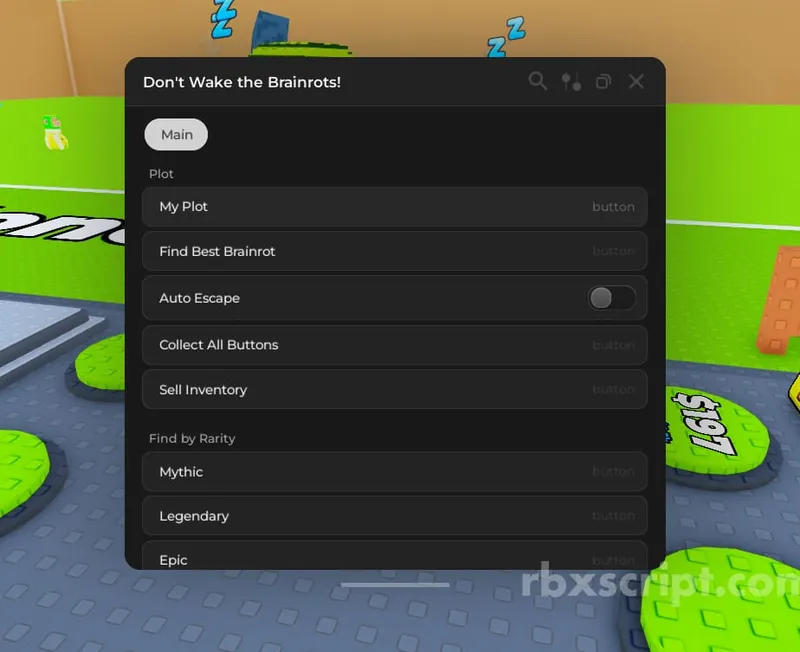 Don't Wake the Brainrots!: KhSaeedHub Src Leak And Crack - Don't Wake the Brainrots! script preview