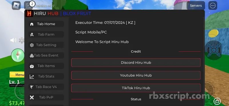 Blox Fruits: Auto Skill, Teleport, Auto Quest - Blox Fruits script preview
