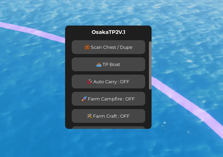 Cool script for Raft 101 Survival on Scan Chest - Dupe, TP Boat, Auto Carry, Farm Campfire, Farm Craft and more - Raft 101 Survival Script script preview