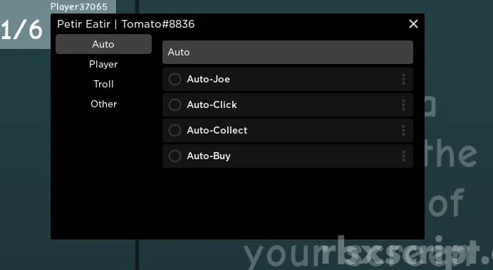 Raise a Peter: Auto-Joe, Auto-Click, Auto-Collect - Raise a Peter script preview