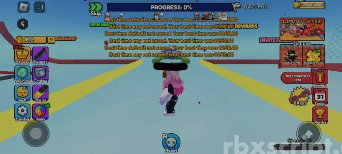 Skateboard Obby: Autowin Mobile Script - Skateboard Obby script preview