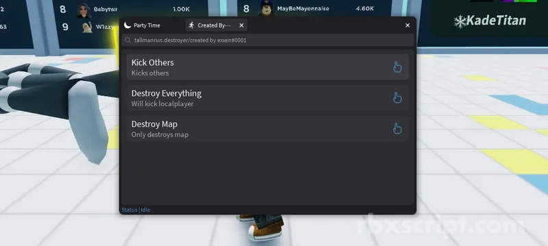 Tall Man Run: Kick all, Destroy Server - Tall Man Run script preview