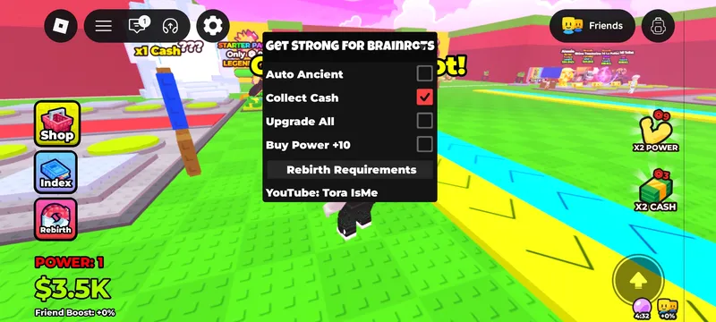 Small, but good script for Get strong for Brainrot! - Unknown script preview