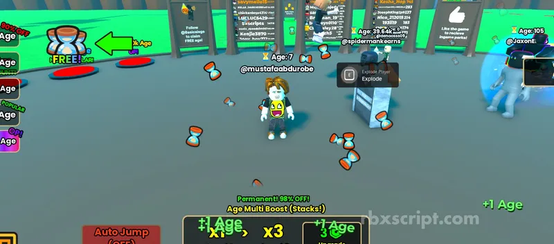 Every Jump You Get +1 Age: Auto Farm Points - Every Jump You Get +1 Age script preview