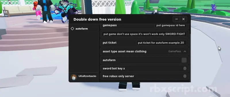 Double Down: Auto Farm, Free Robux Only Server - Double Down script preview