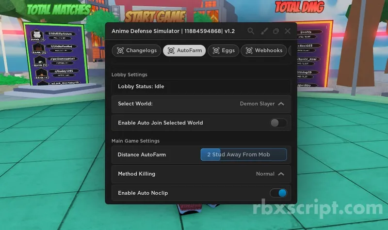 Anime Defense Simulator: Auto Farm, Auto Noclip, Eggs - Anime Defense Simulator script preview