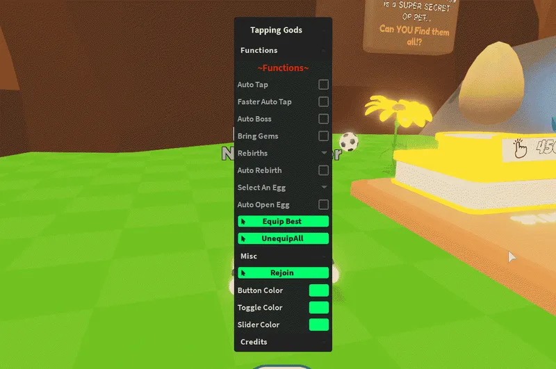 Tapping Gods - Tapping Gods script preview