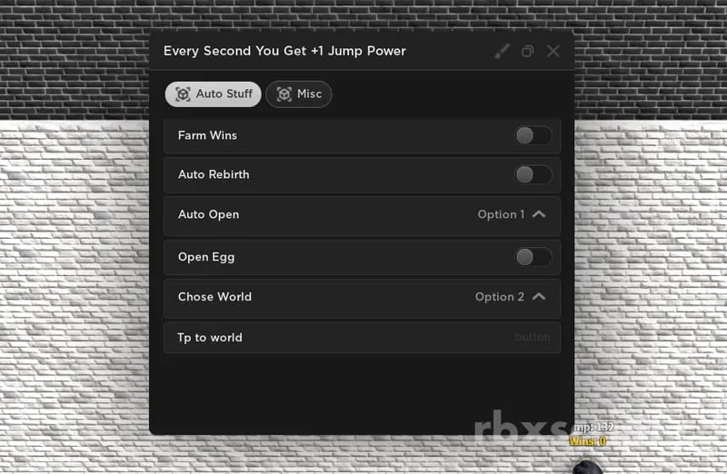 Every Second You Get +1 Jump Power: Auto Open Eggs, Auto Rebirth, Teleports - Every Second You Get +1 Jump Power script preview