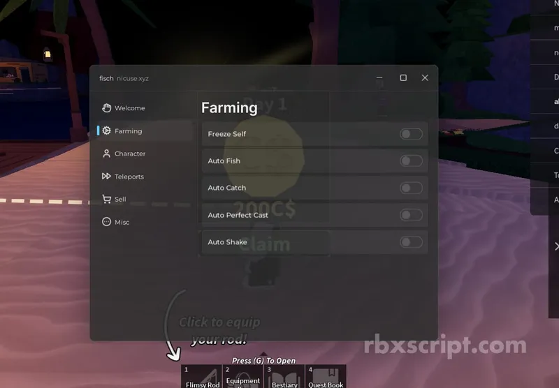 Fisch: Freeze Self, Auto Fish, Auto Catch - Fisch script preview
