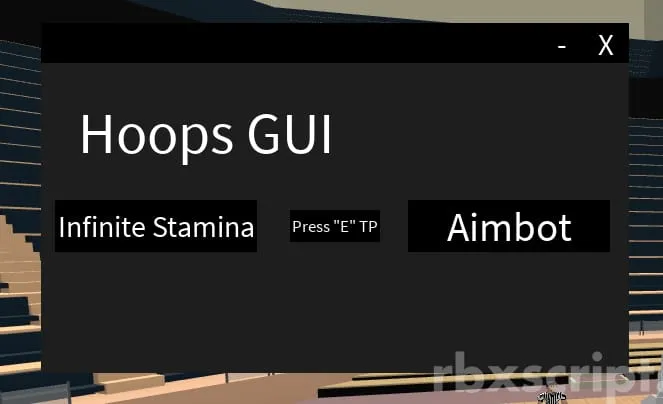 Hoops - Demo (Basketball): Infinity Stamina, Press E Tp, Aimbot - Hoops - Demo (Basketball) script preview