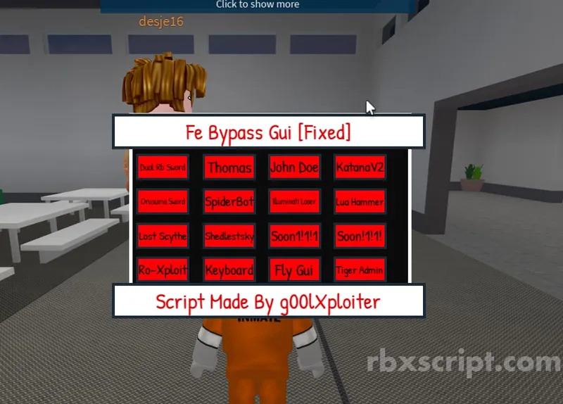 Prison Life: Katana, Fly, Tiger Admin - Prison Life script preview