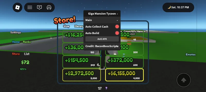 Small, but good script with auto collect money and auto build! - Unknown script preview