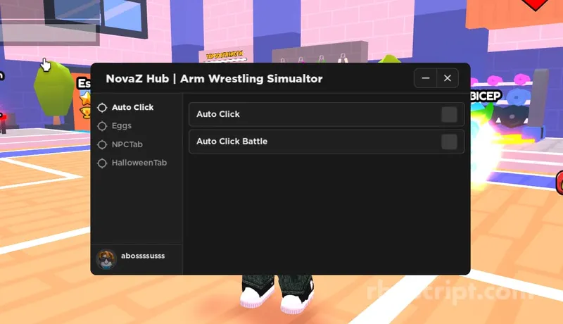 Arm Wrestle Simulator: Auto click, Auto Farnm Auto eggs - Arm Wrestle Simulator script preview