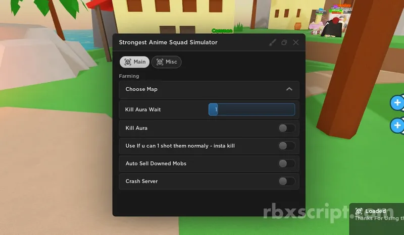Strongest Anime Squad Simulator: Auto Farm, Kill Aura, Insta Kill, Crash Server, Get Gamepassses - Strongest Anime Squad Simulator script preview