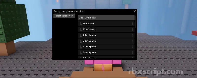 obby but you're a bird: Teleporter - obby but you're a bird script preview