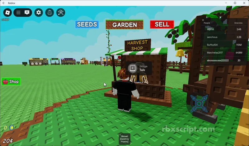 Grow a Garden: Auto Farm - Grow a Garden script preview