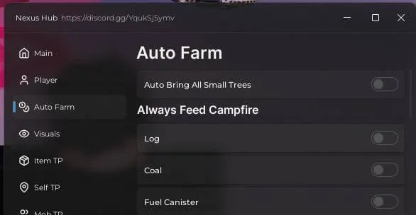 Auto farm diamonds, dupe and attract things, auto farm days, auto children and god mod - 99 Nights in the Forest script preview