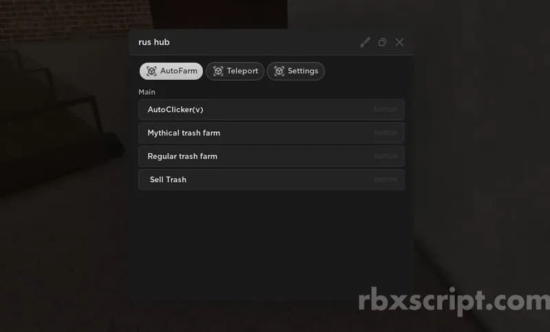 live in a back alley simulator: Mythical Trash Farm, Regular Trash Farm, Sell Trash - live in a back alley simulator script preview