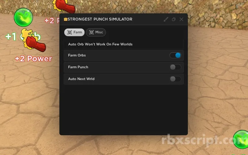 STRONGEST PUNCH SIMULATOR: Auto Next World, Auto Farm Orbs, Auto Punch. - STRONGEST PUNCH SIMULATOR script preview