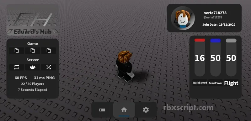 Roblox: Eduard's Hub V2 - Roblox script preview