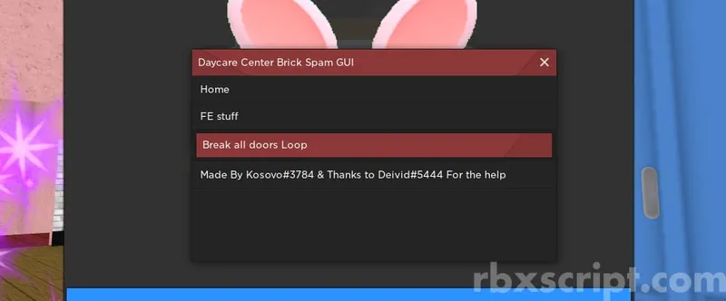Daycare Center: Brick spam FE - Daycare Center script preview