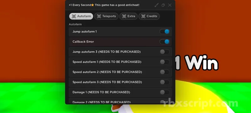 +1 Every Second: Auto Farms, Teleports &amp; More - +1 Every Second script preview