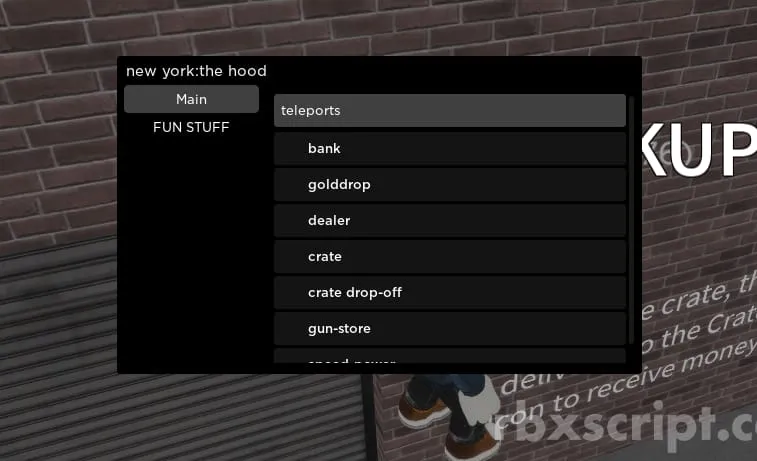 New York: The Hood: Auto Farm, Teleports - New York script preview