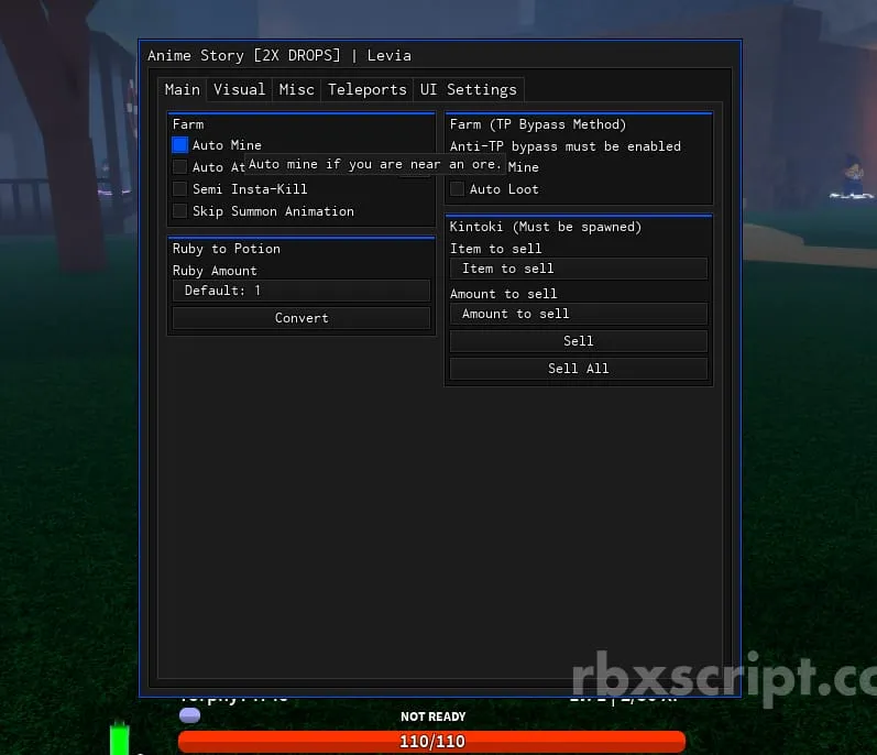 Anime Story: Auto Attack, Auto Mine &amp; more - Anime Story script preview