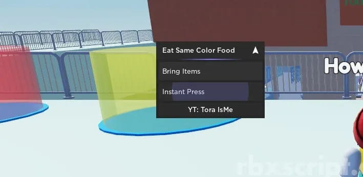 Eat Same Color Food Challenge: Bring Items, Instant Press - Eat Same Color Food Challenge script preview