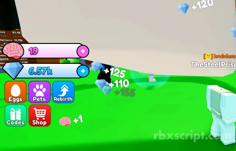 roblox but you get smarter every second: Auto Collect Gems - roblox but you get smarter every second script preview