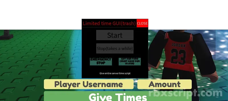 Limited Time: Emergency Stop, Give 9Qn Money - Limited Time script preview