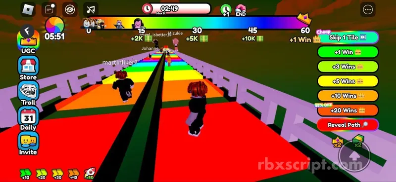 Impossible Glass Bridge Obby: ESP glass - Impossible Glass Bridge Obby script preview