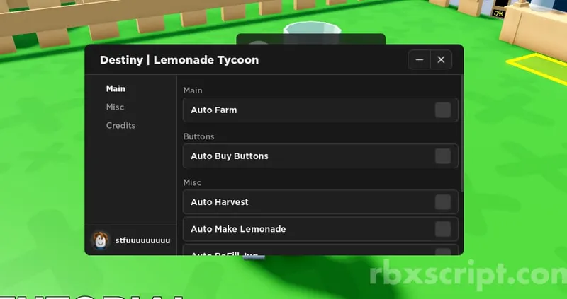 Lemonade Tycoon: Auto Farm, Auto Harvest &amp; More - Lemonade Tycoon script preview