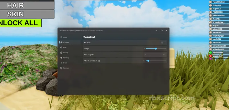 Booga Booga [REBORN]: Auto Farm, Kill Aura, Player Features - Booga Booga [REBORN] script preview
